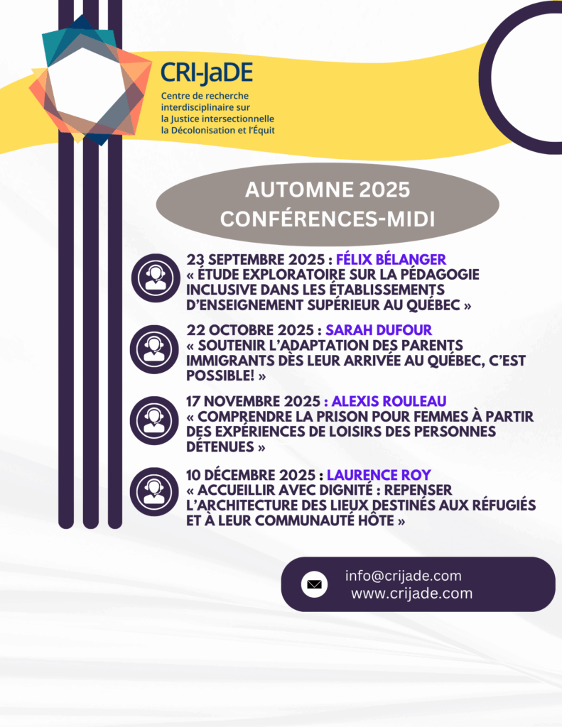Calendrier conférences automne 2024